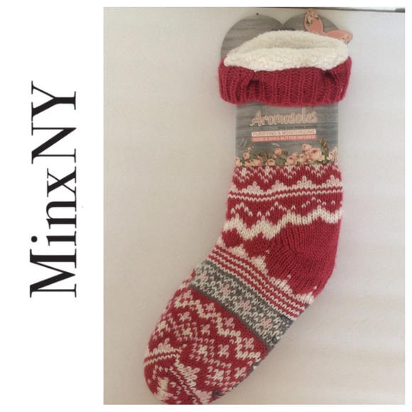 MINX NY SHEA BUTTER INFUSED LOUNGE SLIPPER SOCKS NWT - Picture 1 of 10